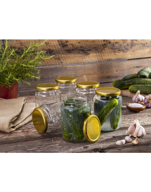 Zdjęcie: Komplet 6 słoików 720 ml + zakrętka fi 82 6-zaczepowa SEZON