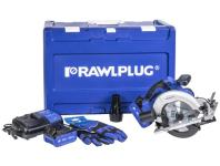 Zdjęcie: Pilarka tarczowa RawlSaw R-PCS18, rękawice, walizka, 2 akumulatory, z ładowarką RAWLPLUG