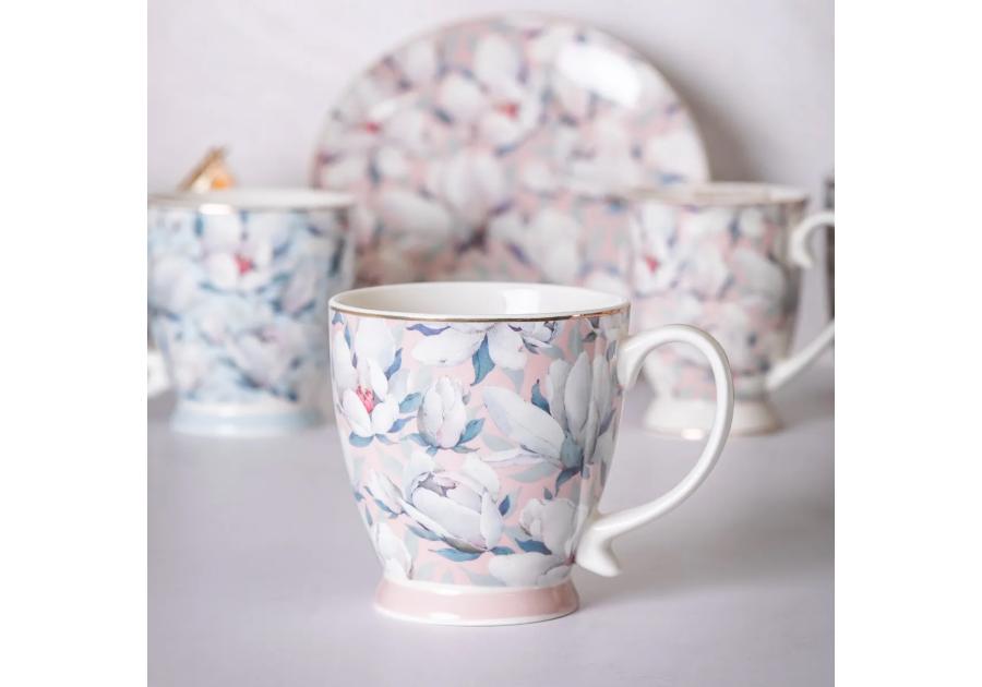 Zdjęcie: Filiżanka jumbo Magnolia różowa na stopce 420 ml ALTOM DESIGN