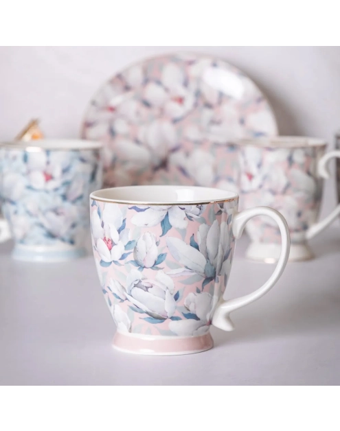 Zdjęcie: Filiżanka jumbo Magnolia różowa na stopce 420 ml ALTOM DESIGN