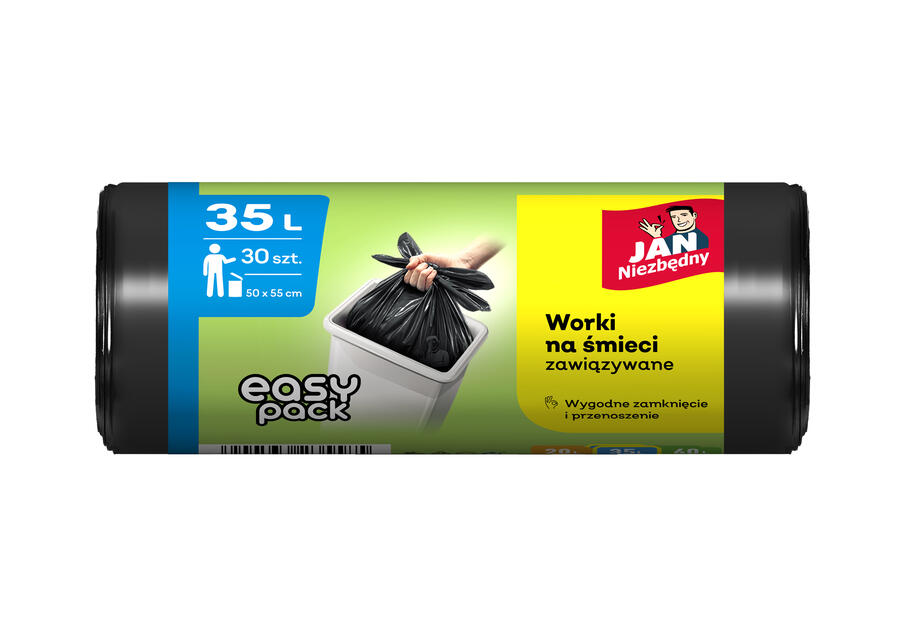 Zdjęcie: Worki na śmieci HD Easy-pack 35 L - 30 szt. czarne JAN NIEZBĘDNY