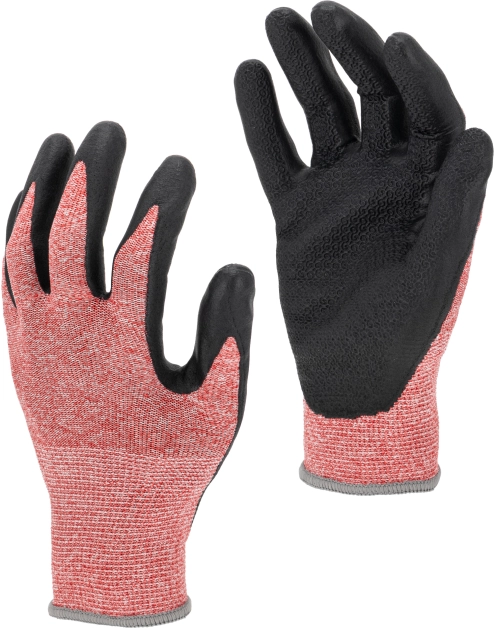 Zdjęcie: Rękawice nitrylowe, recykling, czerwono-czarne l222208p, karta, "8", CE, LAHTI PRO