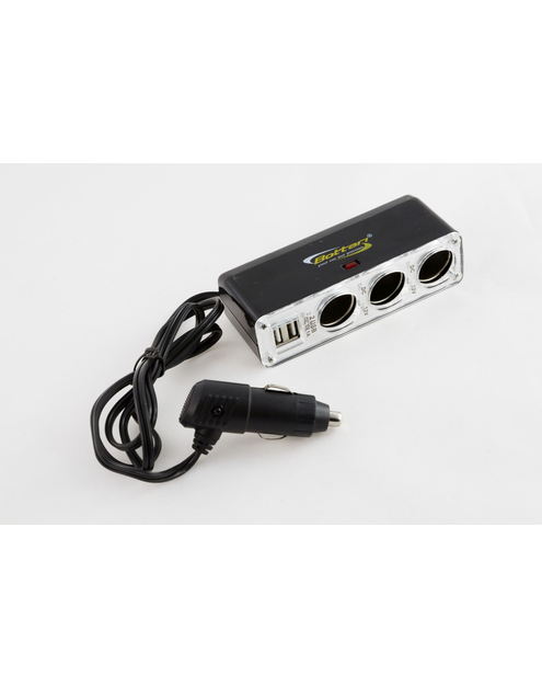 Zdjęcie: Rozgałęziacz: 3 gniazda, 2 USB z kablem BOTTARI