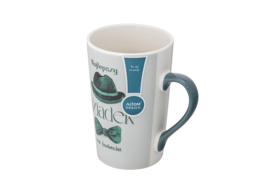 Zdjęcie: Kubek stożek wysoki Najlepszy dziadek 430 ml dekoracja zielony kapelusz ALTOM DESIGN