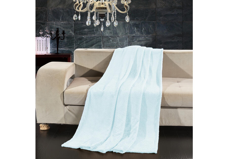 Zdjęcie: Koc Henry babyblue 170x210 cm DECOKING