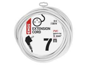 Przedłużacz 7 m, 1 gniazdo, biały, PVC, 1 mm2 EMOS