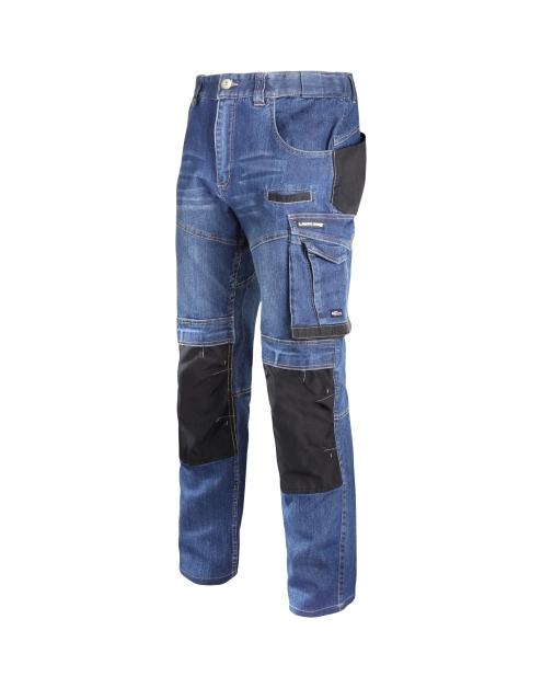 Zdjęcie: Spodnie jeansowe niebieskie stretch ze wzmocnieniem 2XL LAHTI PRO