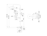 Zdjęcie: Deszczownia Dokos z baterią wannową chrom INVENA