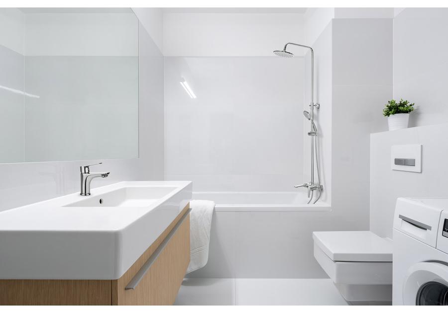 Zdjęcie: Deszczownia Dokos z baterią wannową chrom INVENA