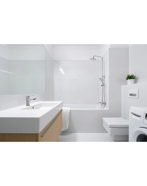 Zdjęcie: Deszczownia Dokos z baterią wannową chrom INVENA