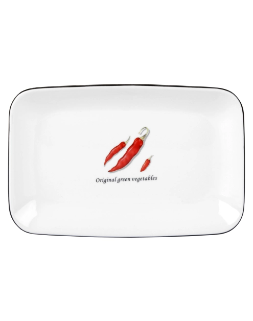 Zdjęcie: Półmisek Toskania z porcelany New Bone 23 cm wzór 2 Paprika DECOR