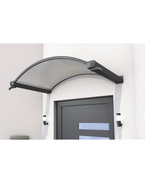 Zdjęcie: Zadaszenie Rondo NO antracyt 1600x900x300 mm PC kom 6 mm GUTTA