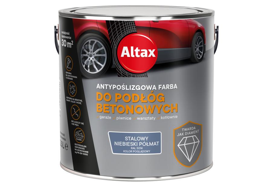 Zdjęcie: Farba do podłóg betonowych 2,5 L stalowy niebieski półmat ALTAX