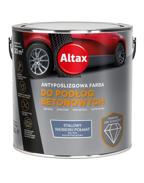 Zdjęcie: Farba do podłóg betonowych 2,5 L stalowy niebieski półmat ALTAX