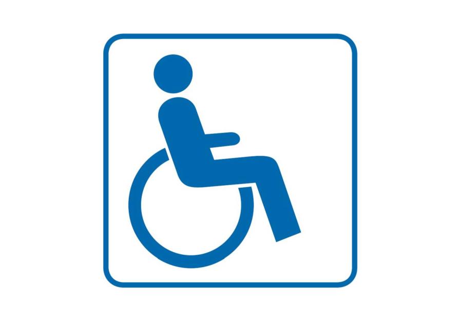 Zdjęcie: Oznaczenie "Niepełnosprawny" 14,8x14,8 cm folia METRO