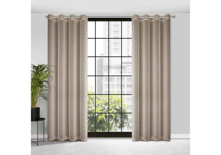 Zdjęcie: Zasłona gotowa Adela 140x250 cm beżowy EUROFIRANY