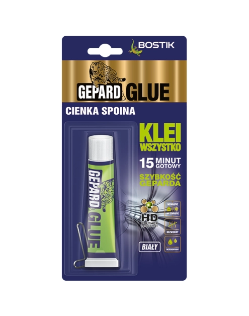 Zdjęcie: Klej montażowy uniwersalny Gepard Glue biały 25 ml BOSTIK