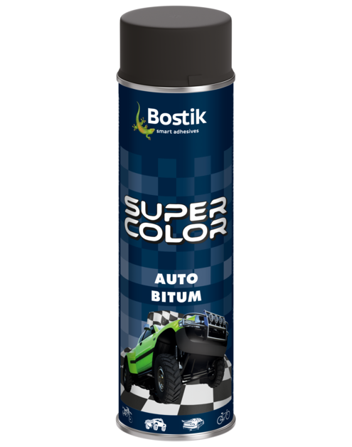 Zdjęcie: Spray bitumiczny do konserwacji podwozia Super Color Auto Bitum czarny 500 ml BOSTIK