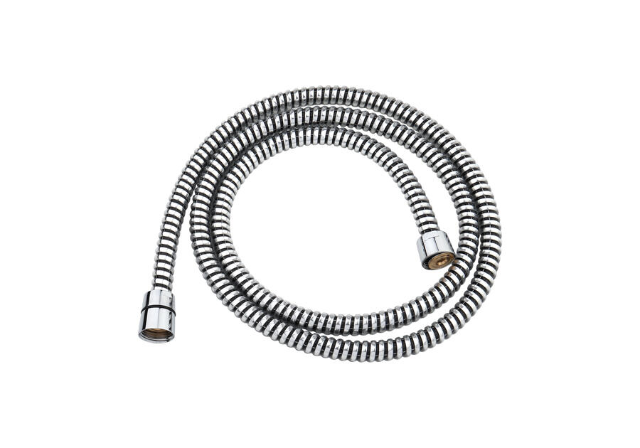 Zdjęcie: Wąż prysznicowy pvc 150 cm karbowany czarno-srebrny STINNEA