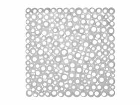 Mata łazienkowa Ring 53x53 cm szara transparentna ALSEA