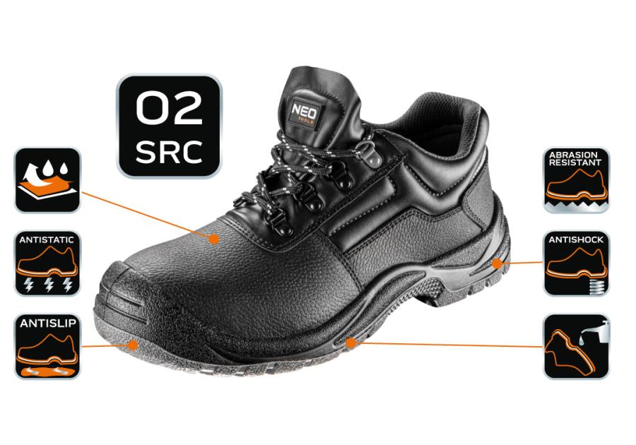 Zdjęcie: Półbuty zawodowe O2 SRC, skóra, rozmiar 41, CE NEO