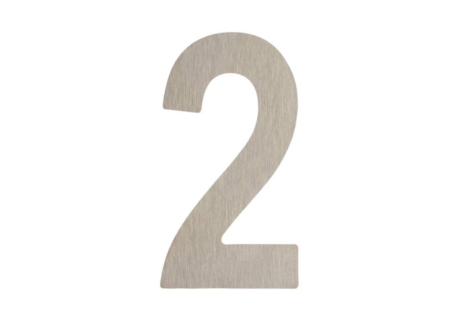 Zdjęcie: Cyfra 2 samoprzylepna 100 mm inox METRO