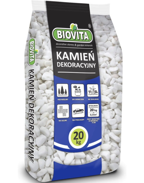 Zdjęcie: Otoczak Extra White Thassos 10-30mm 20 Kg BIOVITA
