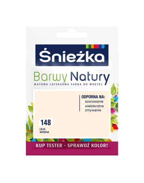 Zdjęcie: Tester koloru Barwy Natury lilia wodna 148 25 ml ŚNIEŻKA