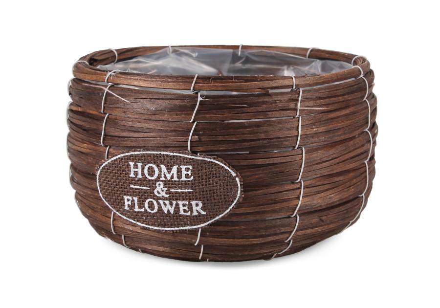 Zdjęcie: Kosz do obsadzania HL05898.S okrągły brązowy TIN TOURS