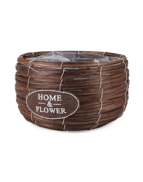 Zdjęcie: Kosz do obsadzania HL05898.S okrągły brązowy TIN TOURS