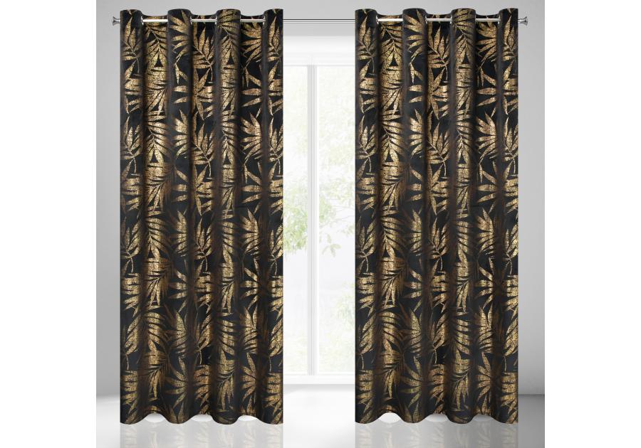 Zdjęcie: Zasłona gotowa Elena 140 x 250 cm czarny EUROFIRANY