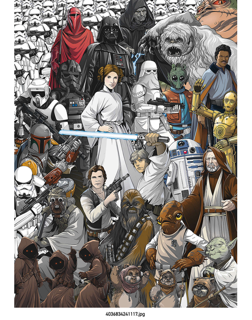 Zdjęcie: Fototapeta Star Wars Classic Cartoon Collage VENA