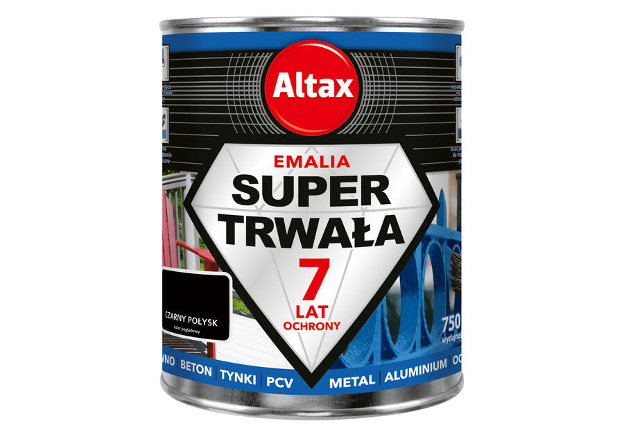 Zdjęcie: Emalia Super Trwała 0,75 L czarny połysk ALTAX