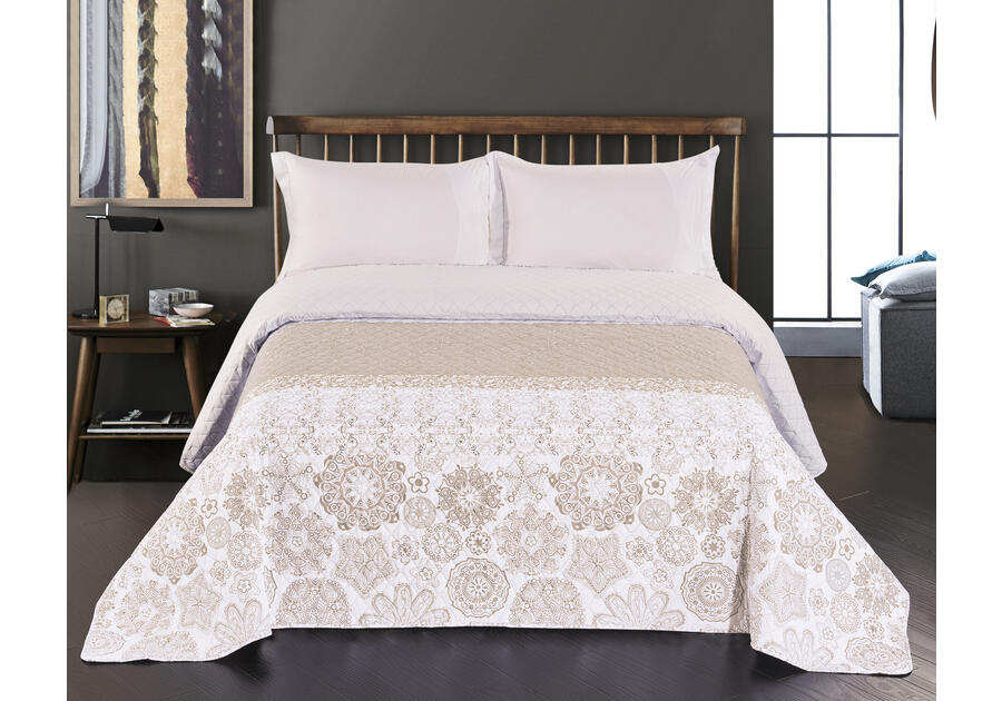 Zdjęcie: Narzuta Alhambra beige+wh 240x260 cm DECOKING