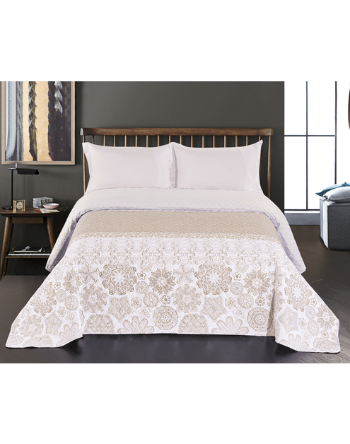 Zdjęcie: Narzuta Alhambra beige+wh 240x260 cm DECOKING