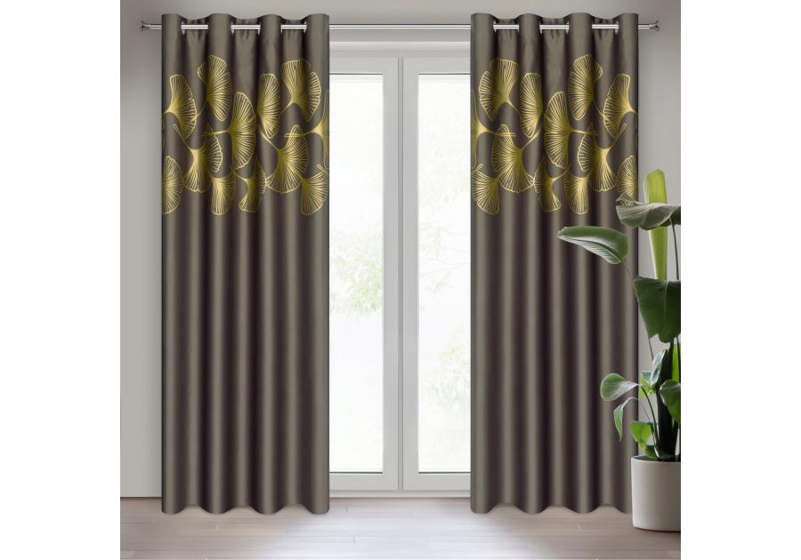 Zdjęcie: Zasłona gotowa Harmony 140 x 250 cm brązowy EUROFIRANY