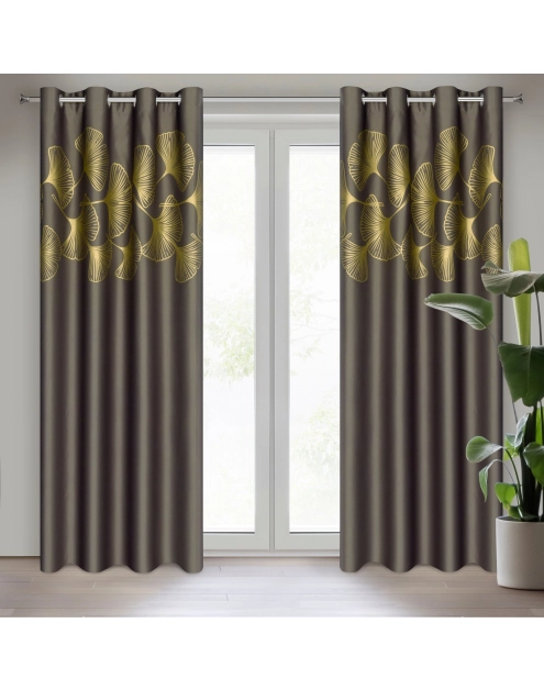 Zdjęcie: Zasłona gotowa Harmony 140 x 250 cm brązowy EUROFIRANY