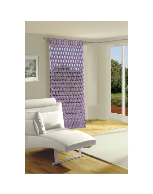Zdjęcie: Firana dekoracyjna fioletowa 147x245 cm na flexach EUROFIRANY