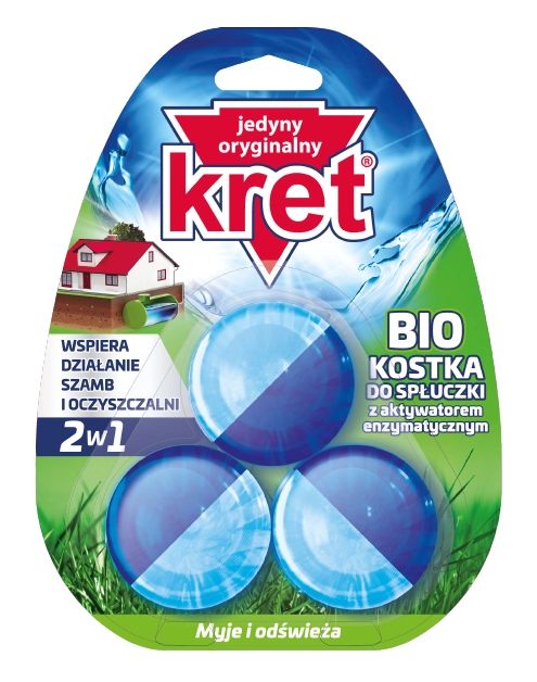 Zdjęcie: Kostka do spłuczki Bio 3 x 50 g KRET