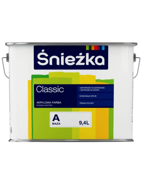 Zdjęcie: Emulsja akrylowa Classic BazaA 9,4L ŚNIEŻKA