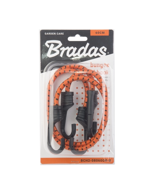 Zdjęcie: Guma elastyczna z hakiem metalowym pokrytym PVC Bungee Cord Hook 60 cm, 2 sztuki BRADAS