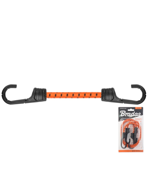 Zdjęcie: Guma elastyczna z hakiem metalowym pokrytym PVC Bungee Cord Hook 60 cm, 2 sztuki BRADAS