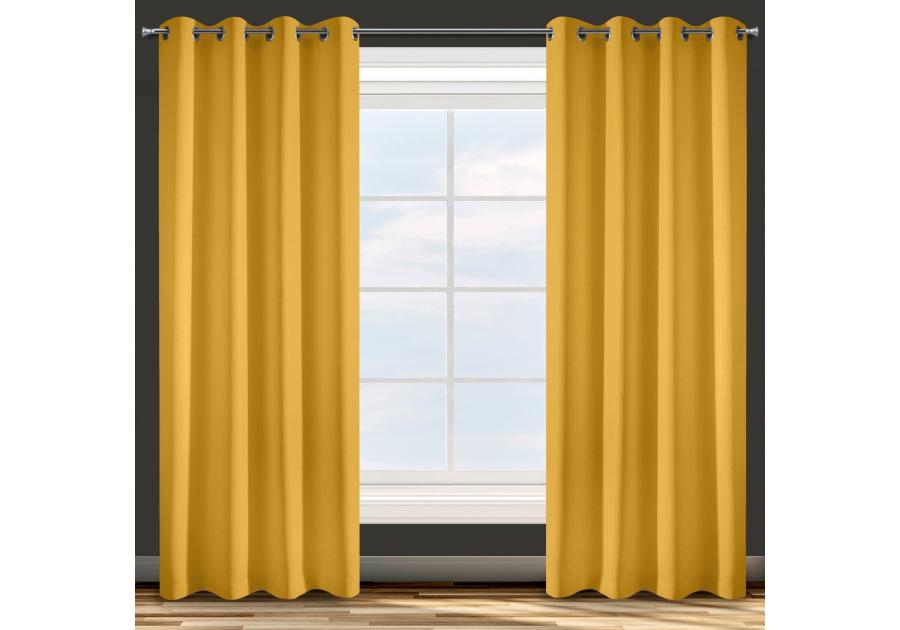Zdjęcie: Zasłona gotowa D91 Adore 140x250 cm musztardowy EUROFIRANY