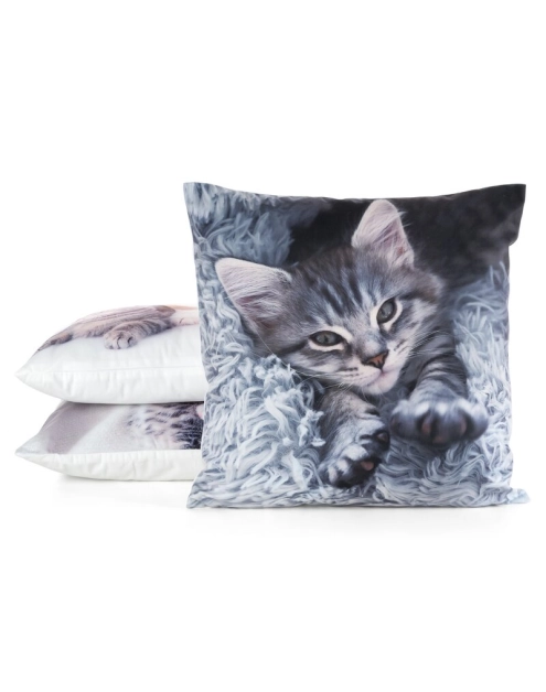 Zdjęcie: Poszewka Animal 76 szara 45 x 45 cm Mink EUROFIRANY