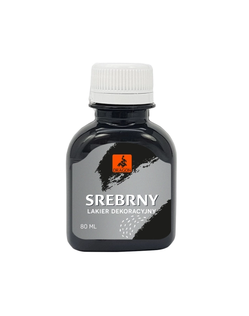 Zdjęcie: Lakier dekoracyjny srebrny 80 ml DRAGON