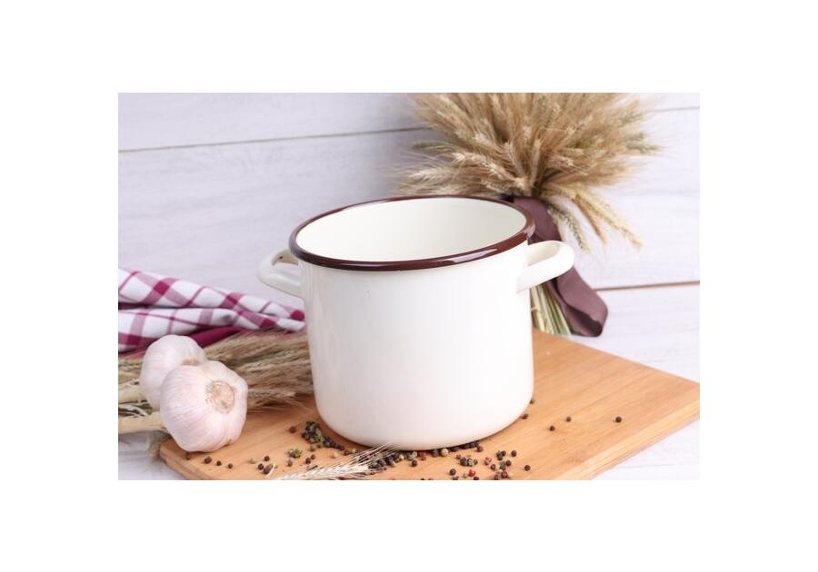 Zdjęcie: Garenk kremowy 24 cm - 9 L EMALIA