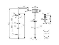 Zdjęcie: Zestaw natryskowy z deszczownią Squerto lux black FERRO