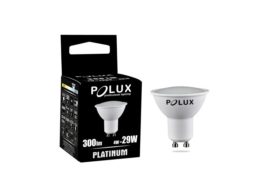 Zdjęcie: Żarówka LED GU10 SMD 3,8 W CW 300 lm Platinum POLUX