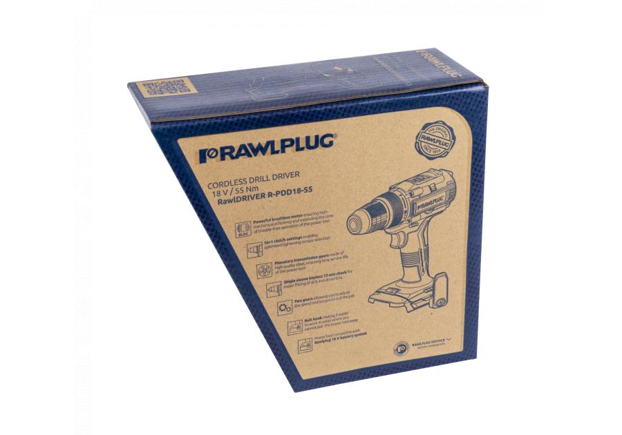 Zdjęcie: Wiertarko-wkrętarka 55 Nm 18 V RawlDRIVER RAWLPLUG