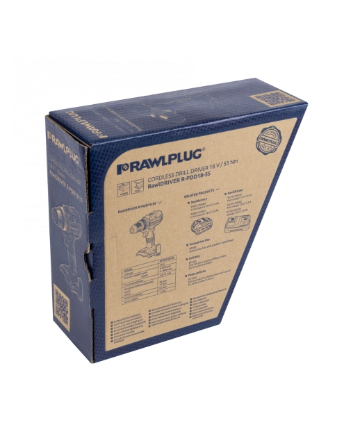 Zdjęcie: Wiertarko-wkrętarka 55 Nm 18 V RawlDRIVER RAWLPLUG